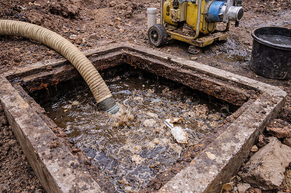 septic tank overloading blockages