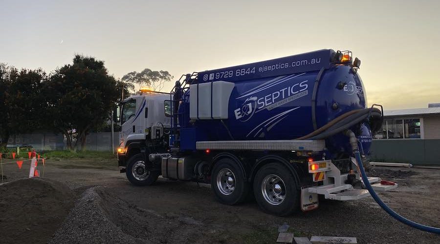 EJ Septics Septic Tank Pump Out Service Truck in Yarra Glen